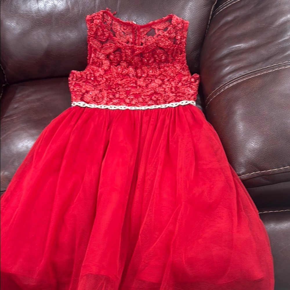 Rare Editions Red Sleeveless Sundress for Weddings